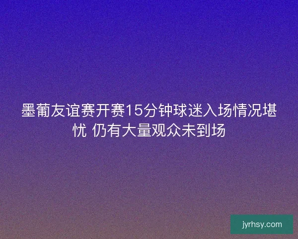 墨葡友谊赛开赛15分钟球迷入场情况堪忧 仍有大量观众未到场